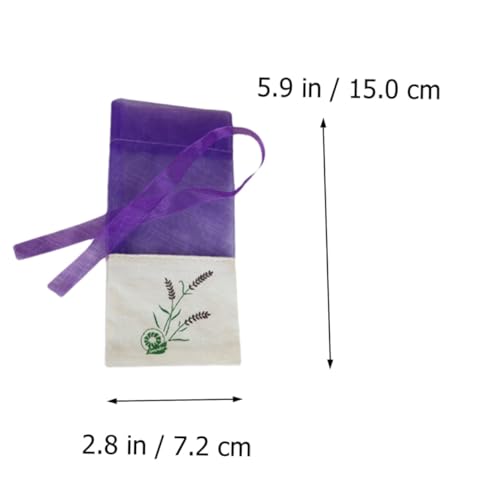 12 bolsas sachet de lavanda con cordón y malla miniatura 2