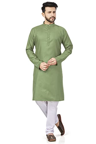 Image of BE ACTIVE Linen Blend Solid Pattern Trendy Comfortable Stylish Full Sleeve Kurta Men's Ethnic Wear