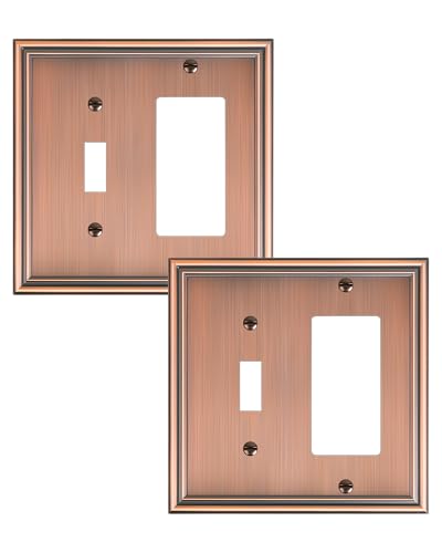 TREEWELL 2er-Pack Kupfer Steckdosenblenden