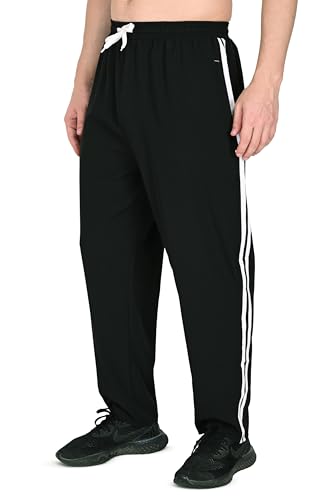 Image of Men's NS Cotton Track Pants, Elastic Waistband, Pockets & Jip Casual Sports Trousers, Gym Sports Workout Plus Size (S to 6XL)