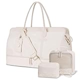 ETRONIK Weekender Overnight Bag for Women, Large Travel Duffle Bag with Shoe Compartment & Wet Pocke
