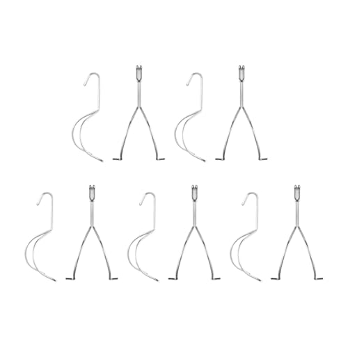 TAIZhiChen Lot 10 Crochets de Suspension pour Porte de Placard, Supports Séchage Peinture sans Perçage en Acier Inoxydable, Crochets Universels 13cm pour Portes Armoire, Panneaux Bois