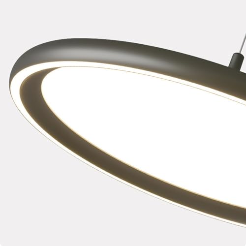 Suspension LED Moderne Noire 56W : Plafonnier Réglable Chic - 5