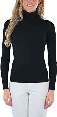 Image of ToBeInStyle Women's Classic Knit Fold Over Turtleneck Pullover