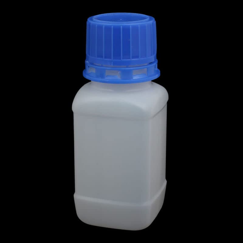 Tool parts 100ml Plastic Screw Cap Narrow Mouth Square Storage Bottle White 5pcs