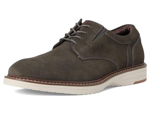Image of Nunn Bush Griff Plain Toe Oxford Lightweight and Comfortable for All Occasions Suede Lace-Up
