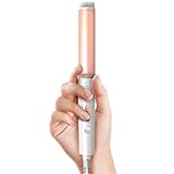 Mini Curling Iron, Curling Iron for Short Hair 1 Inch, Ceramic Dual Barrel Small Curling Iron with Keratin Protects Hair from Damage, 3 Temp 320 °F 360 °F 400 °F, Travel Size （1 Inch, Rose Gold Pink）