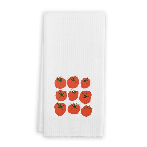 KDHTY Tomato Decor Kitchen Towels Hand Towels,Vegetable Dish Towels Tomato Kitchen DishTowels Tomato Tea Towel,Cherry Tomato Gardener Gifts, Bathroom Decor,Hand Towels for Bathroom,16x24 Inches