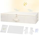 Duduboy Wedding Dress Storage Box Bridal Essentials Heirloom Breathable Wedding Gown Preservation Box - Large Size with Microfiber Gloves Acid-Free Tissue Paper and Dustproof Bag