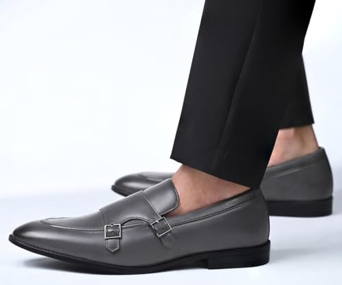 Image of LOUIS STITCH Oxford Formal Shoes for Men | Slip-on Monk Style | Office Shoes for Men | Ideal for Business, Casual, Parties (LSRG FM)