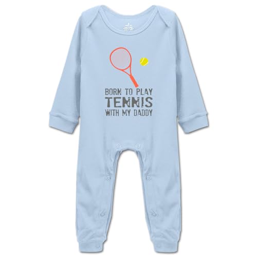 Born to Play Tennis with My Daddy Baby Bodysuit Infant Outfits Newborn Clothes