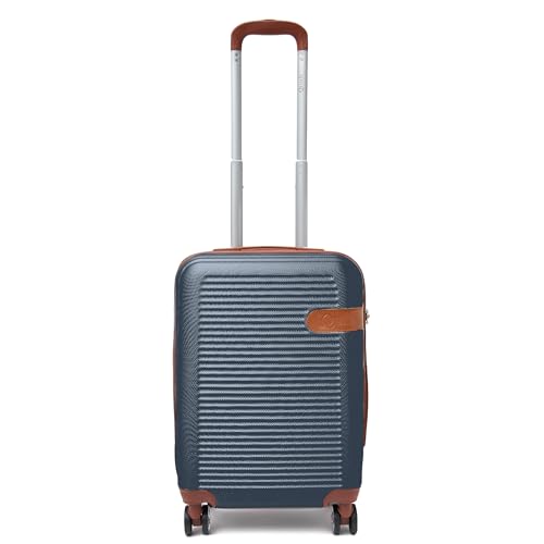 Mala de Viagem de Bordo P/ 10kg em Abs com Rodinhas 360º Removíveis e Leve - Padrão Anac - Qualis (Azul MB002)