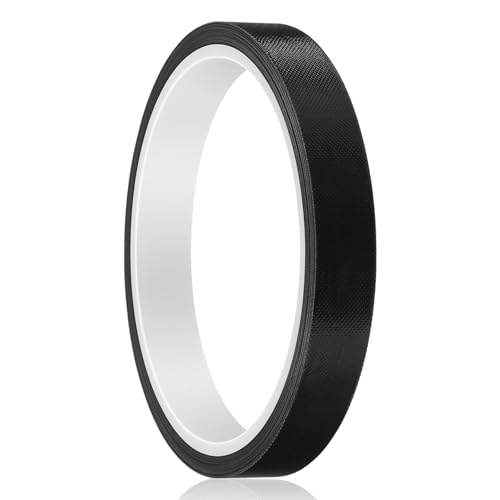 Image of 1 Roll Black Heat Resistant Tape, High Temperature Heat Transfer Tape PTFE Film Adhesive Tapes Waterproof Smooth Surface 1 /2 inch Width, 10m / 33ft Length, Black 0.5 inch Width