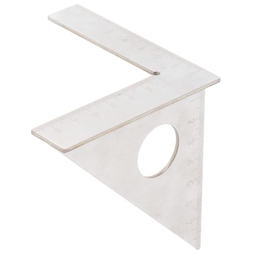 MasYosh Righello Angolare da Carpentiere, Righello per la Lavorazione del Legno 3D con Materiale in Acciaio Inossidabile per la Misurazione Dell'angolo di 45-90 Gradi, Linee Parallele,