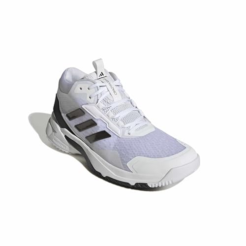 adidas Men's Crazyflight 6 Mid Top, White/Black/White, 8.5 - image 5