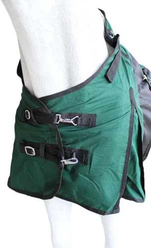 Image of Challenger Horse 1200D Turnout Sheet Waterproof, Breathable, Light-Weight Rain Blanket with Bellyband, Ripstop Outer Shell 3EE13B