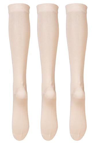 Image of RC. ROYAL CLASS Girls Organic Cotton Solid Soft Knee Length School /Uniform /Formal /Casual Socks for Girls (Pack of 3 Pairs)