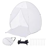 VEVOR ペイントブーステント、60 x 60 x 177.8 cm ポップアップポータブルスプレーペイントテント 内蔵フロア、排気窓と収納バッグ、家具、DIYホビーツールペイントステーション用折りたたみ式ペイントブース