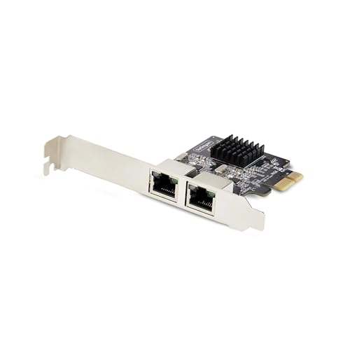 Image of StarTech 2-Port Gigabit PCIe Network Card, NIC, Adapter (ST1000SPEXD4T) | 2x Realtek RTL8111H, PCI Express LAN Card