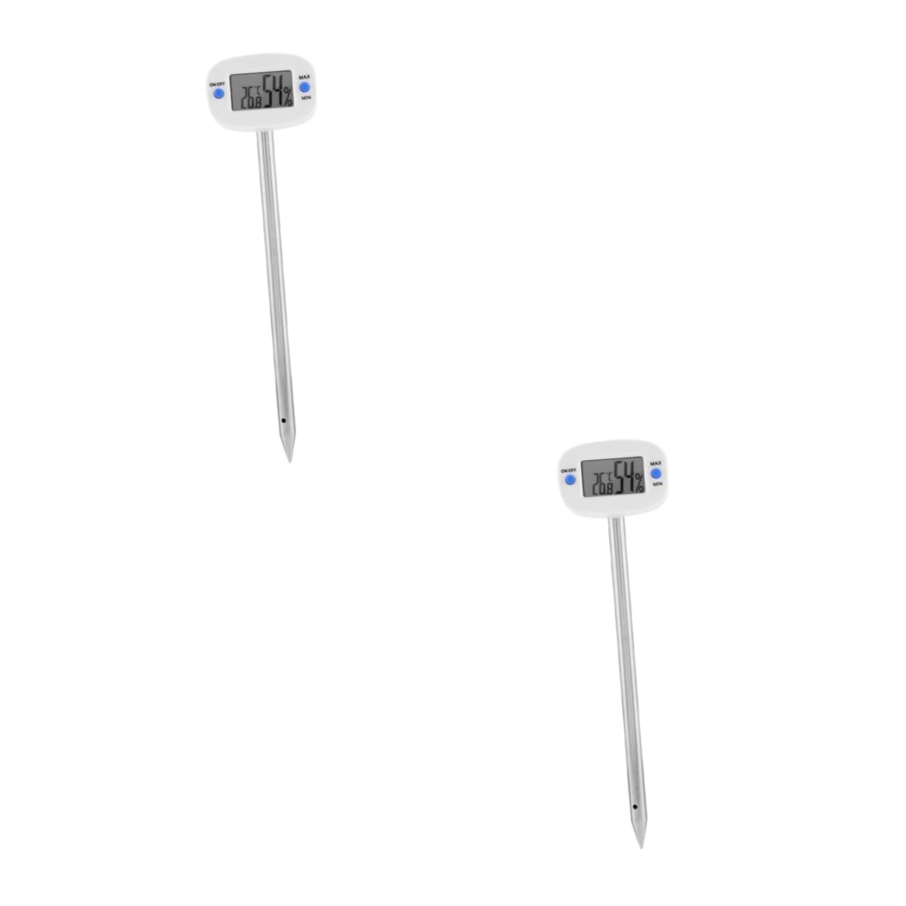 TOYANDONA 2 Piezas Termómetro de suelo planta prueba de suelo sensor para interior medidor de humedad instrumento de levantamiento de suelos probador de suelo