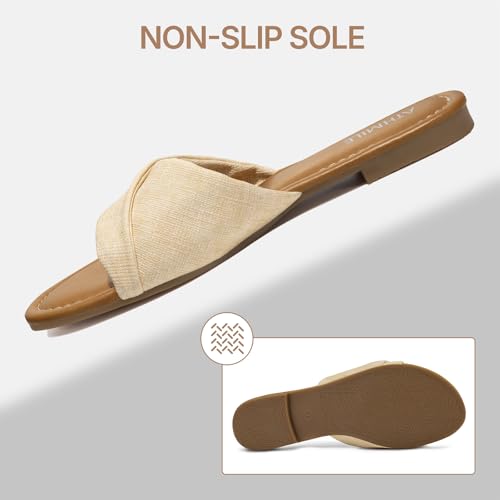 Image of ATHMILE Sandals for Women 2026 Dressy Summer Flat