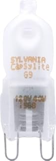 Sylvania 57017 40-Watt 120-Volt Halogen Capsule G9 Base, Frosted