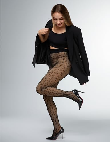 Image of KBVOT Fleece Lined Tights Women Sheer Warm Pantyhose Leggings Fake Translucent Thermal Winter Thick Tights for Dresses
