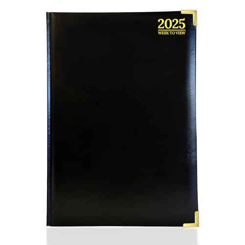 G4GADGET Luxury 2025 A5 Week to View Diary Hardback Cover 80GSM Paper for Business Office & Home A5