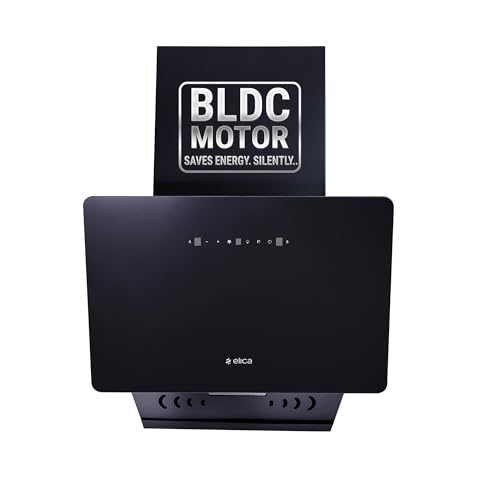 Image of Elica 60cm 1400 m3 /hr BLDC Filterless Autoclean Vertical Kitchen Chimney | Twin Suction Inlets| 15 Years Motor & 5 Years Comprehensive Warranty| KITTY FL 600 BLDC HAC LTW MS NERO |Black| Motion Sensor
