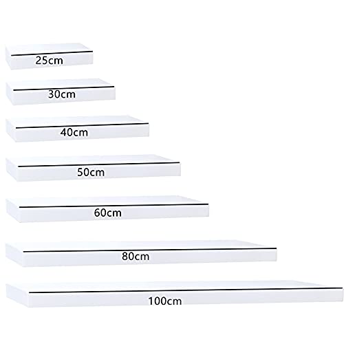 EUGAD 0081QJ Wandplank, boekenplank, hangplank, dvd-plank, cd-plank, plank, hout, 25 cm, zwart - Image 7