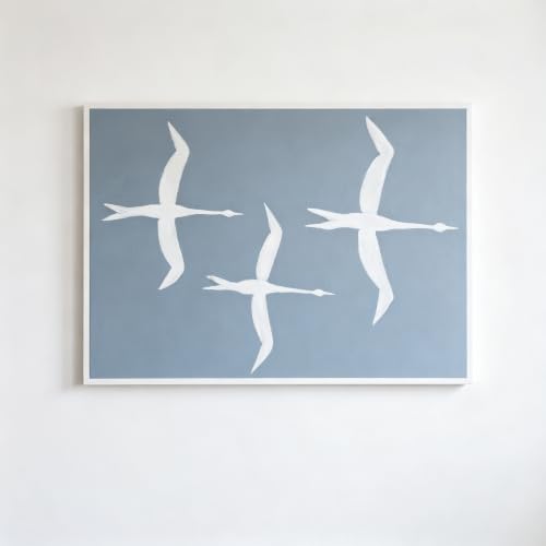 Impression sur toile vol d'oiseaux Rumlly pour un salon moderne et épuré