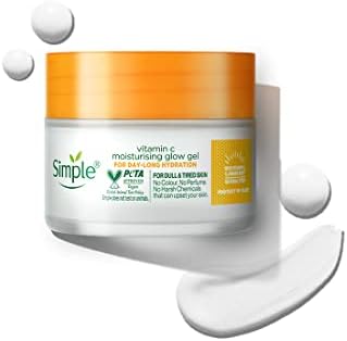 Simple Protect N Glow Vitamin C Moisturising Glow Gel| With Yuzu Lemon| For all Skin Types| No Colour, Perfume| No Harsh Chemicals & Parabens| Tested on Sensitive Skin, 40g