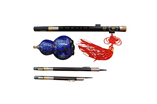 Ebony Cloisonne 3 Octaves Hulusi Flute Woodwind #109B + Case + How To Play Guide #TOP3