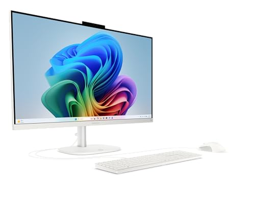 Image of HP OmniStudio All-in-One Desktop Next Gen AI 27-cw0270 PC, Windows 11 Home, 27 inch, Touch Screen, AMD Ryzen AI 7, 16GB RAM, 2TB SSD, FHD, Cotton White