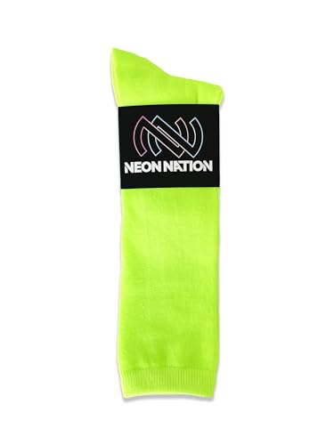 Unisex Child Kid Size Solid Neon Colored Knee High Sport Team Socks with No Stripes4