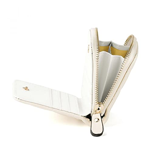Uxcell Small Short Paragraph Zipper Coin Wallets With Card Holder For Lady Small White #TOP3