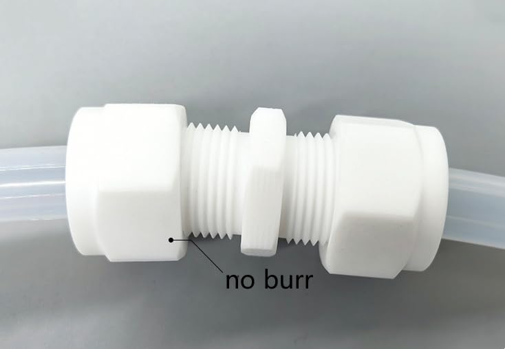 Złączka redukcyjna PTFE 1/16" z gwintem zewnętrznym, 5 szt. do oleju, wody i gazu(D1/16"- D5mm)