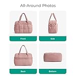 BAGSMART Gym Bag for Women, Personal Item Puffer Duffle Bag, Weekender Overnight Carry On Tote Handag for Travel - Image 4