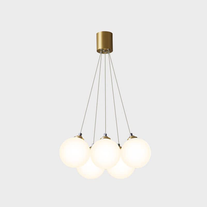 Suspension pour îlot de cuisine lustre suspendu moderne 5 lumières blanc