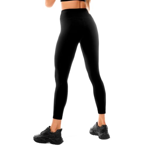 CADITEX Capri Leggings for Women, No See Through High Waisted Workout Yoga Leggings for Women Dark Brown LXL — view 3