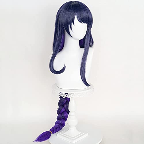 Anime Cosplay Wig, Genshin Impact Wig, with two Wig Caps, for Halloween Party & etc. (Raiden Shogun Cosplay) - Image 3