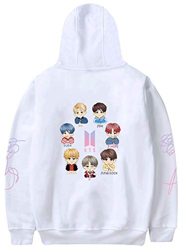 YIMIAO Femme Fille Sweat à Capuche Automne Coréen Fans de Groupe de garçon thème Manches Longues Homme Pullover(XL)