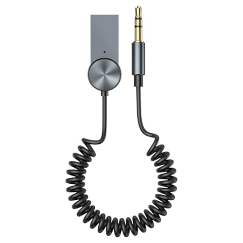 Receptor de audio inalámbrico, conector de audio para vehículo, transmisor con cancelación de ruido, emparejamiento de doble dispositivo, accesorios interiores de automóviles Plug and Play para