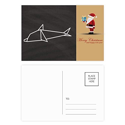Cartes postales dauphin origami en papier premium rigide pour collection