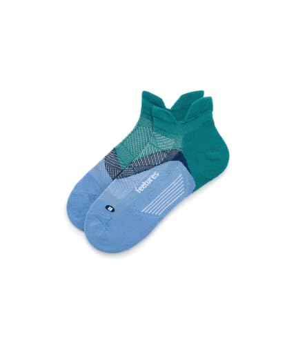 Image of Feetures Elite Light Cushion No Show Tab Sock Wave