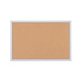 MasterVision Pastel Cork Bulletin Board, 16' x 12', Blue Frame, Decorative Wall Corkboard for Home, Dorm or Classroom, Office Décor Pinboard