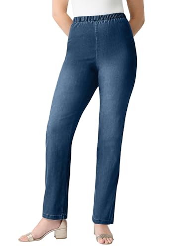 Roaman's Women's Plus Size Straight-Leg Comfort Stretch Jean