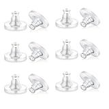 MUNZE Farfalline Per Orecchini, 12 Pezzi In Silicone Trasparente Ipoallergenico, Lunghi 10...