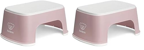 BabyBjörn Step Stool, Powder Pink/White (Pack of 2)