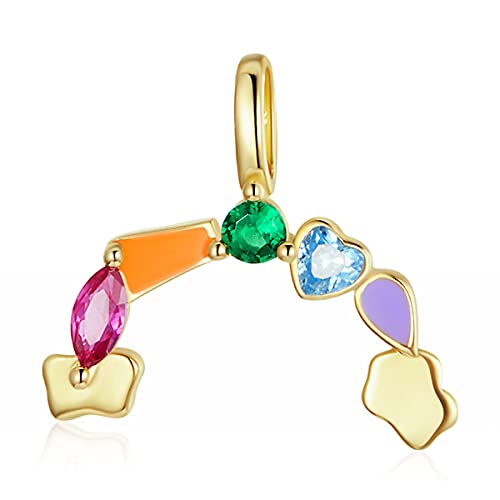 Breloque Cristal Arc-en-Ciel en Argent 925 pour créer un collier personnalisé à offrir